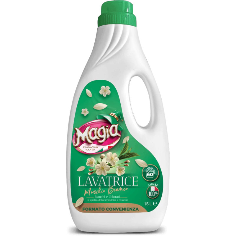 Magia Detersivo Lavatrice 60 lavaggi Muschio Bianco