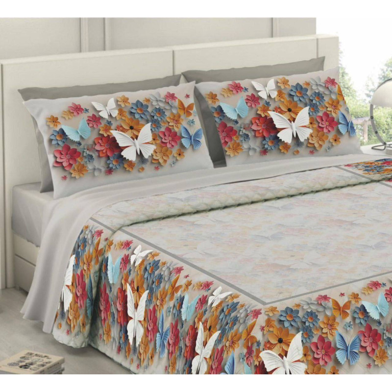 Completo Letto  Perla Matrimoniale Con 4 federe