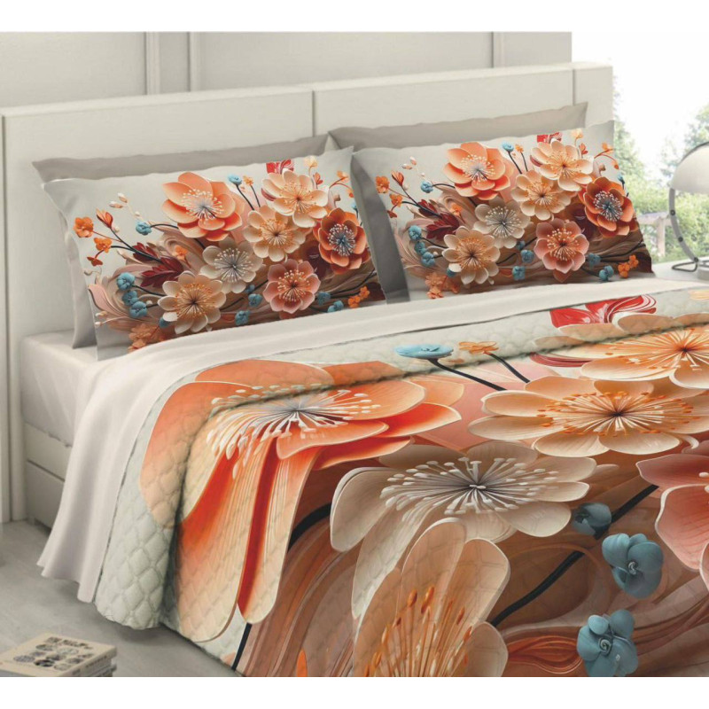 Completo Letto  Perla Matrimoniale Con 4 federe