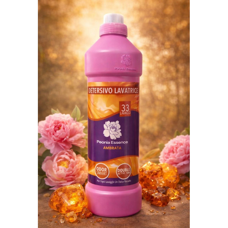 Peonia Essence Detersivo Lavatrice Peonia Ambrata 1000ml
