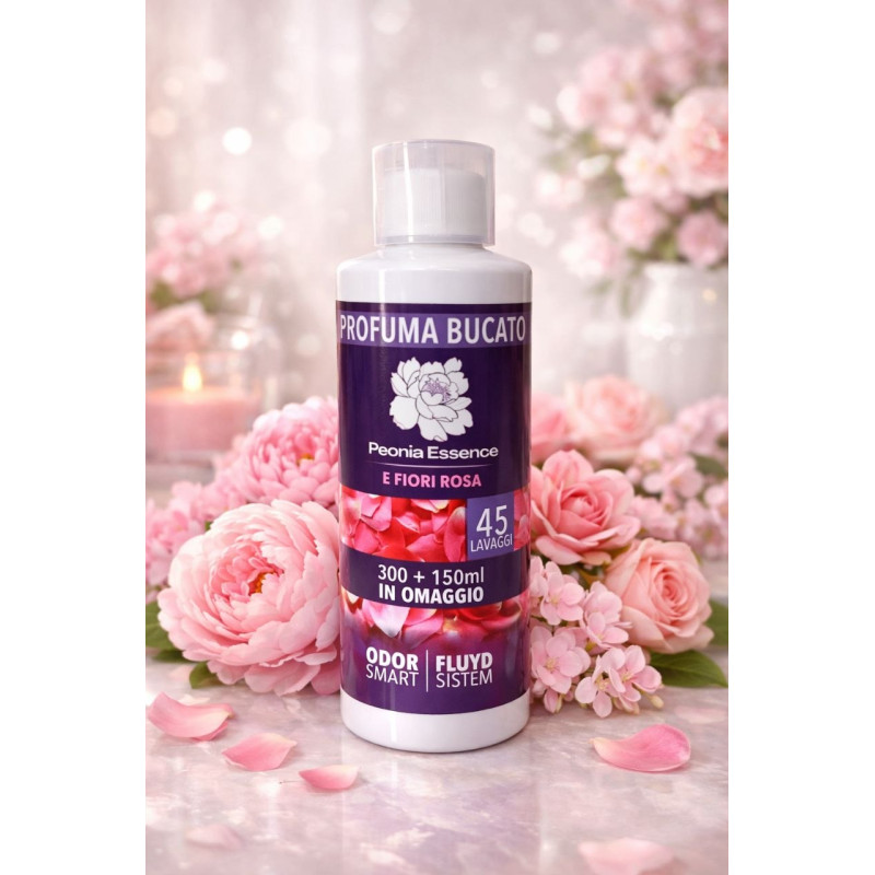 Peonia Essence Profuma Bucato Peonia e Fiori Rosa 450ml