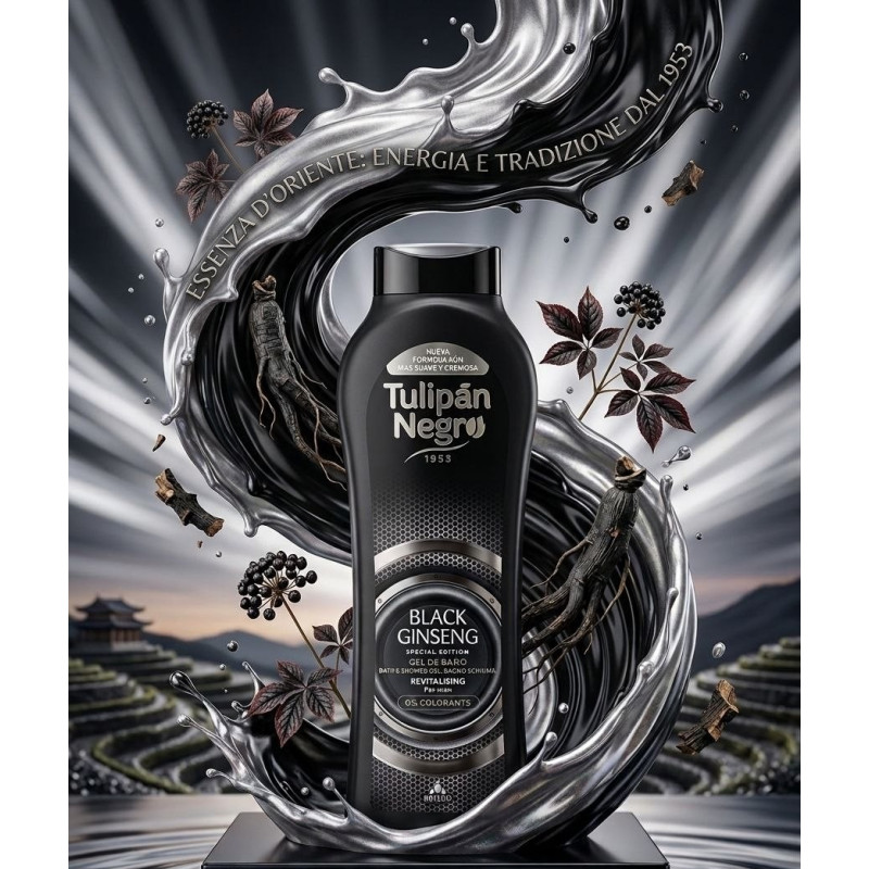 Tulipan Negro Bagnoschiuma Black Ginseng