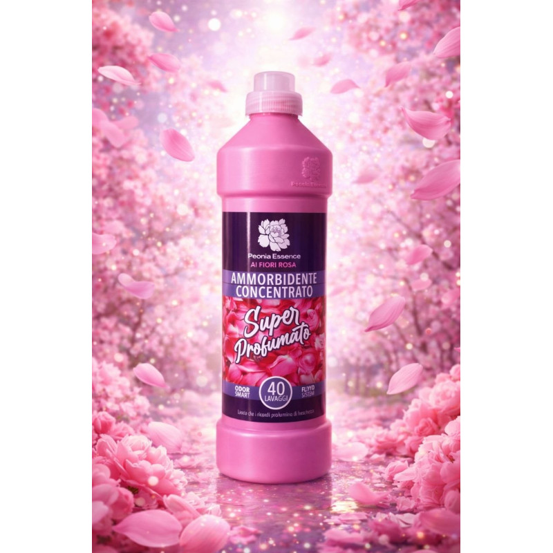 Peonia Essence Ammorbidente Peonia e Fiori Rosa  1l