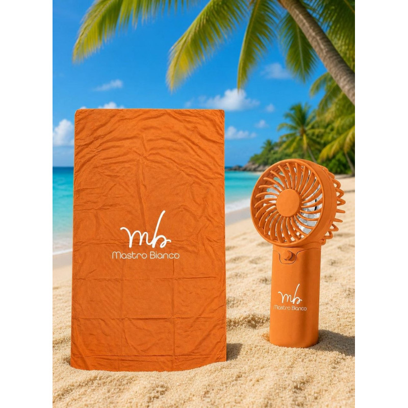 Summer Kit Telo Mare Microfibra + Mini Ventilatore