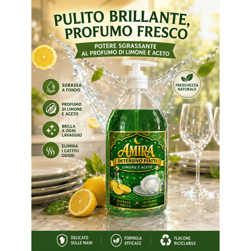 Amira Detersivo Piatti Limone e Aceto
