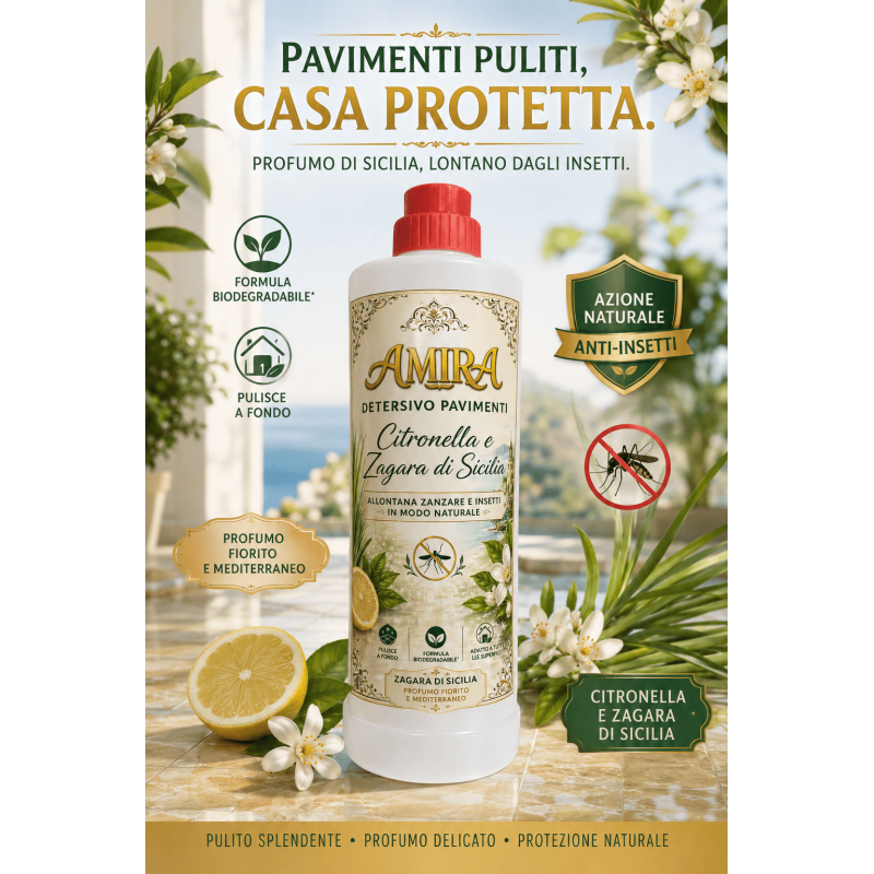 Amira Detersivo Pavimenti Citronella e Zagara