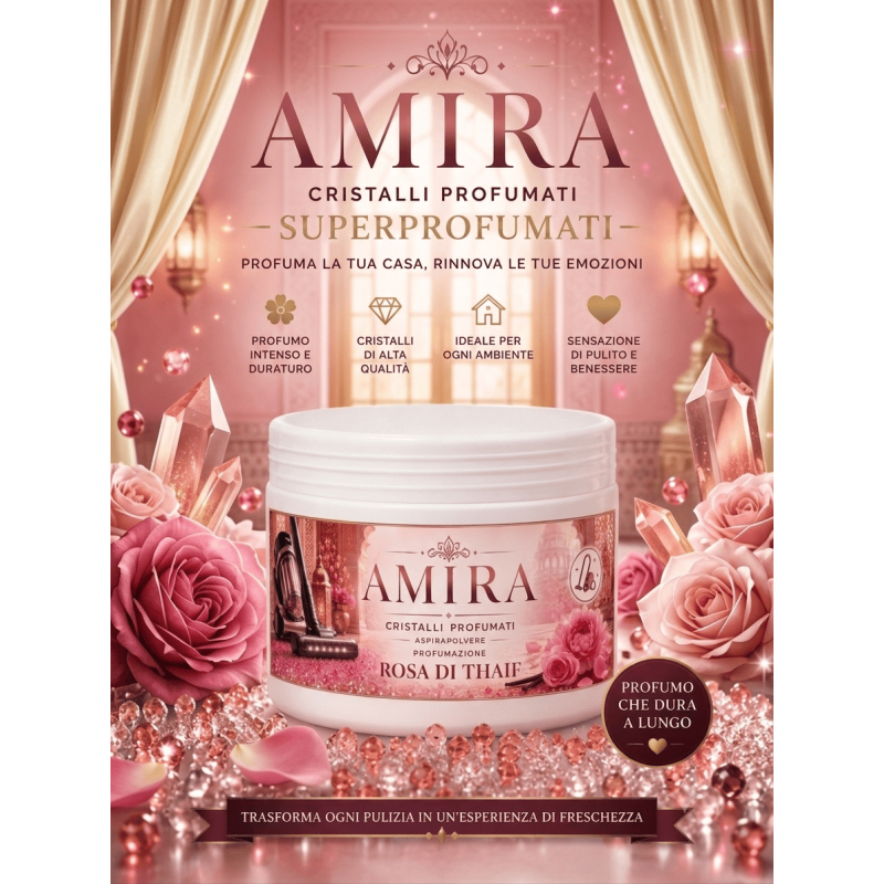 Amira Cristalli Profumati 500 gr Rosa di Thaif