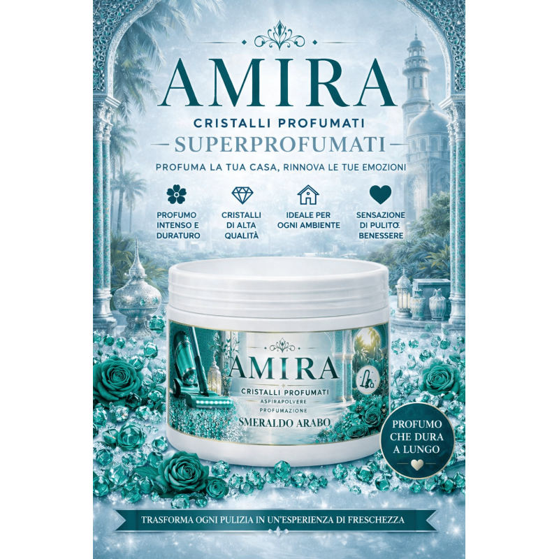 Amira Cristalli Profumati 500 gr Smeraldo Arabo
