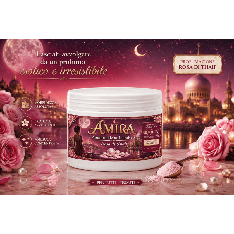 Amira Ammorbidente in Polvere 500 gr Rosa di Thaif