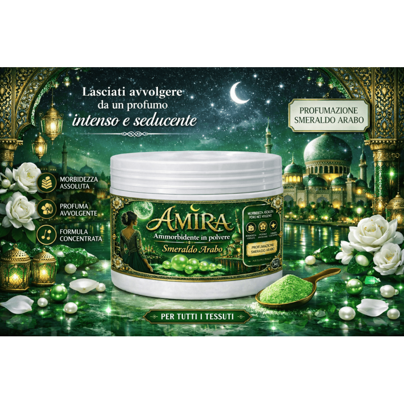 Amira Ammorbidente in Polvere 500 gr Smeraldo Arabo