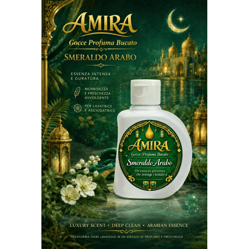 Amira Gocce Profuma Bucato Smeraldo Arabo