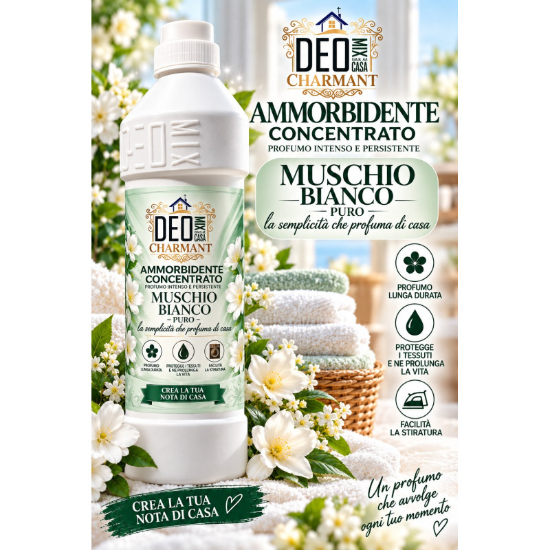 Deomix Charmant Ammorbidente 1L Muschio Bianco