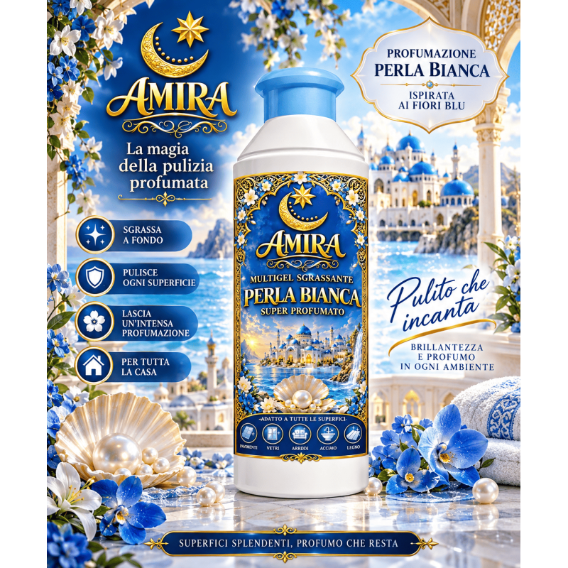 Amira Multigel Sgrassante 500ml Perla Bianca