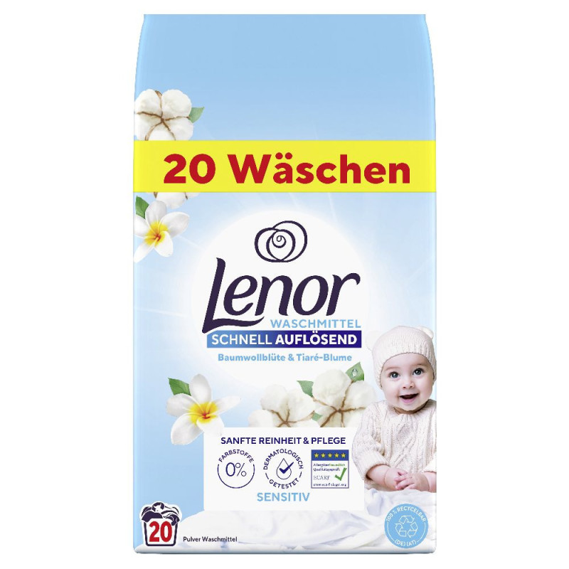 Lenor Detersivo Polvere Sensitive x18